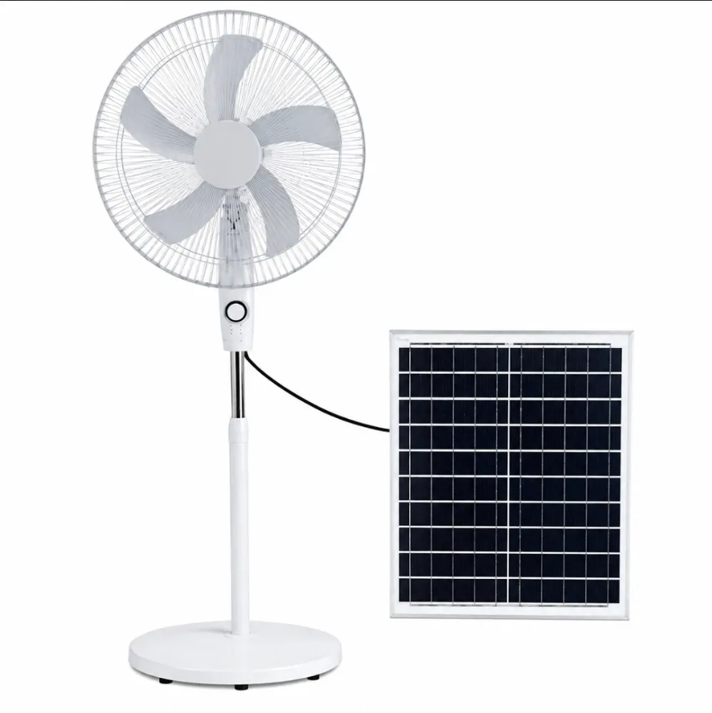 Ventilador Eléctrico y Solar de Pie