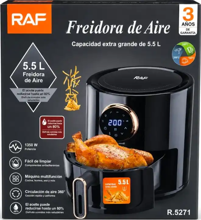 Freidora de Aire RAF 5.5 Litros Digital