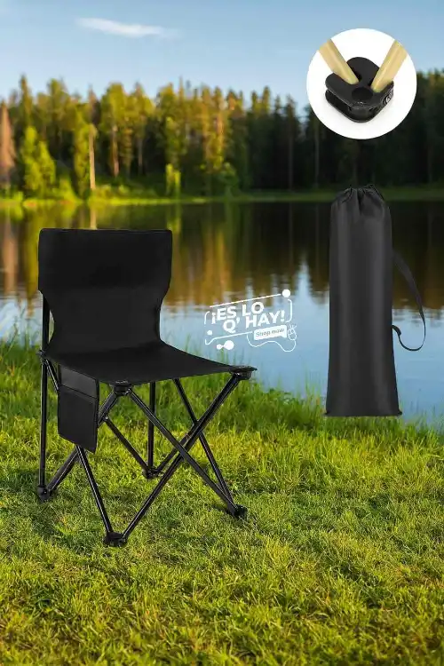 Silla de Camping Plegable con Funda 