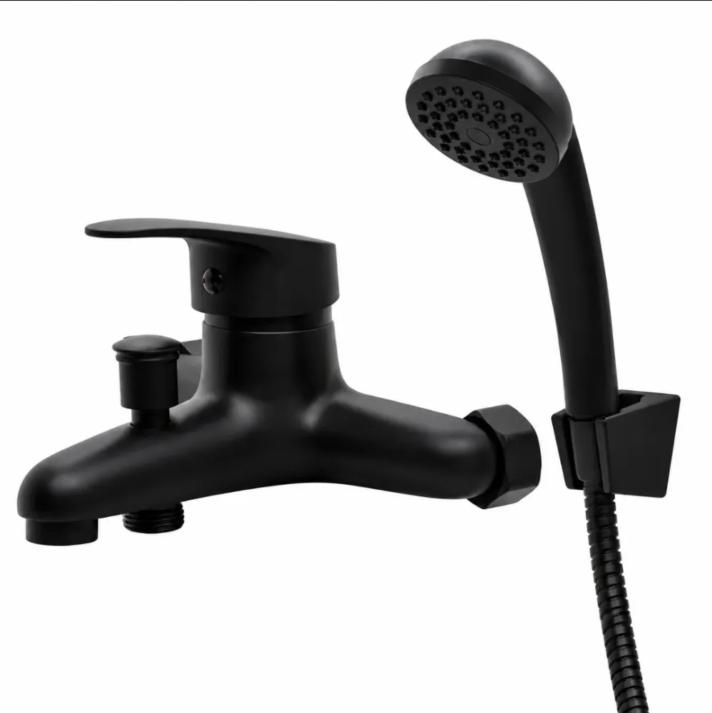 Monocomando Ducha con Transferencia Negro Mate 4k