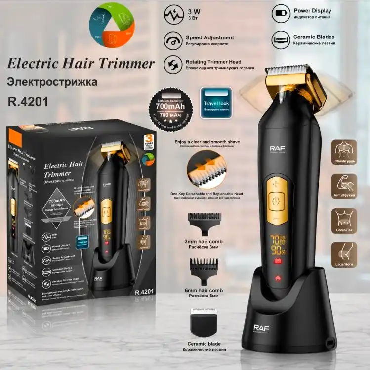 Cortadora de Pelo Eléctrica Recargable RAF