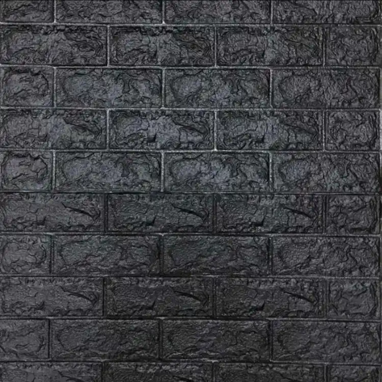 Placa Autoadhesiva Simil Ladrillo Negro 70 x 77