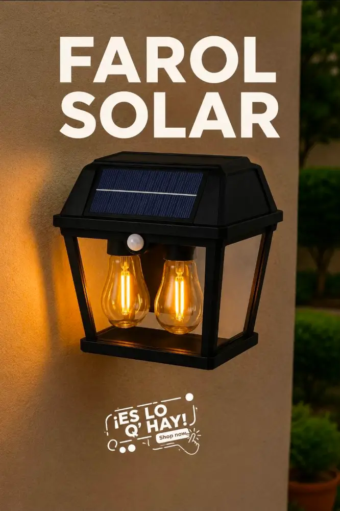 Farol Solar 2 Lámparas 