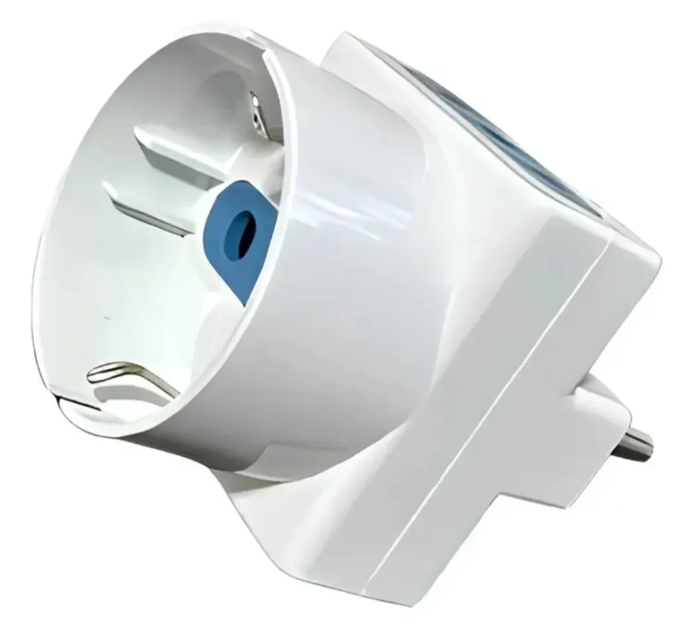 Adaptador Schuko Triple con 2 enchufes 3 patas 250v/1500w