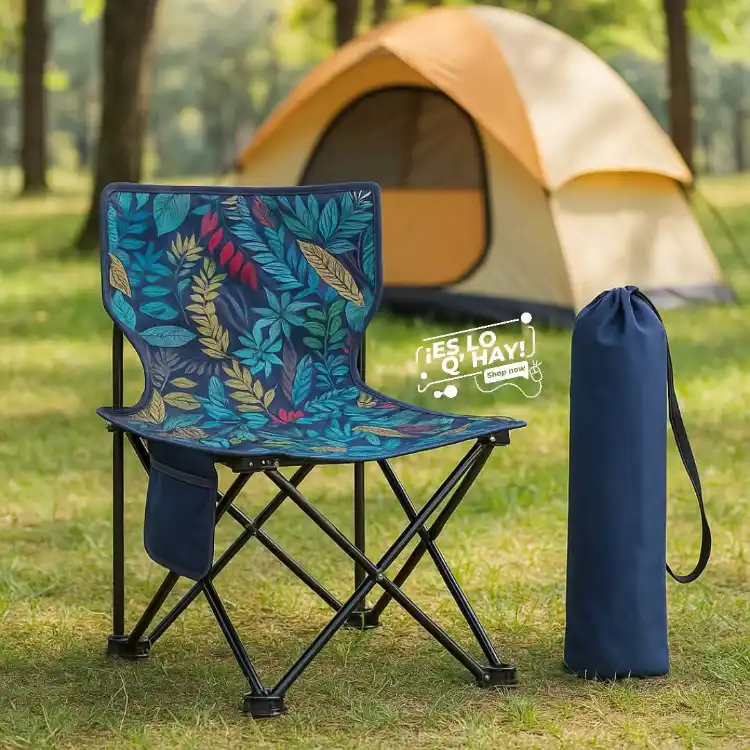 Silla de Camping Plegable con Funda